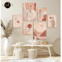 Tableau Boho Femme Minimaliste 6 Pièces – Simplicité, Grâce et Chaleur Naturelle