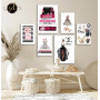 Tableau Fashion 6 Pièces – Silhouettes Stylisées et Design Chic