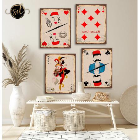 Tableau jeu de carte style tunisien