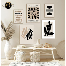 Tableau Matisse Cinq Pièces – Minimalisme et Art Organique