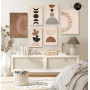 Tableau six piéces tendance minimalist beige marron chic