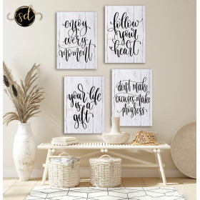 Tableau motivation pour jeune en noir et blanc