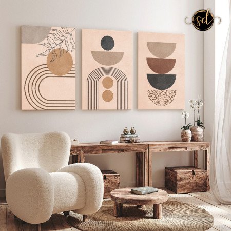 Tableau motifs scandinaves 3 pièces