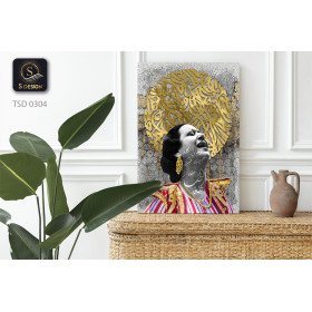 Tableaux Oum kalthoum vetu de maryoul fadhila