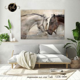 Tableaux duo chevaux