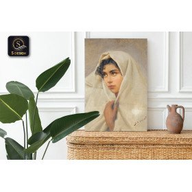 Tableau femme en sefseri tunisien