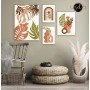 Tableaux Modernes monstera beige et vert