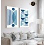 Tableau duo minimaliste bleu ciel