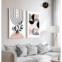 Tableau duo minimaliste rose et noir