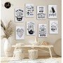 Série de Tableaux Moderne Noir et Blanc pour Cuisine – Art Mural Chic et Dynamique