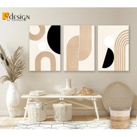 Tableaux Abstrait Ligne Géométrique Murale – Élégance Minimaliste et Modernité