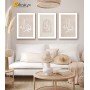 Tableau trio islamique fond beige et blanc
