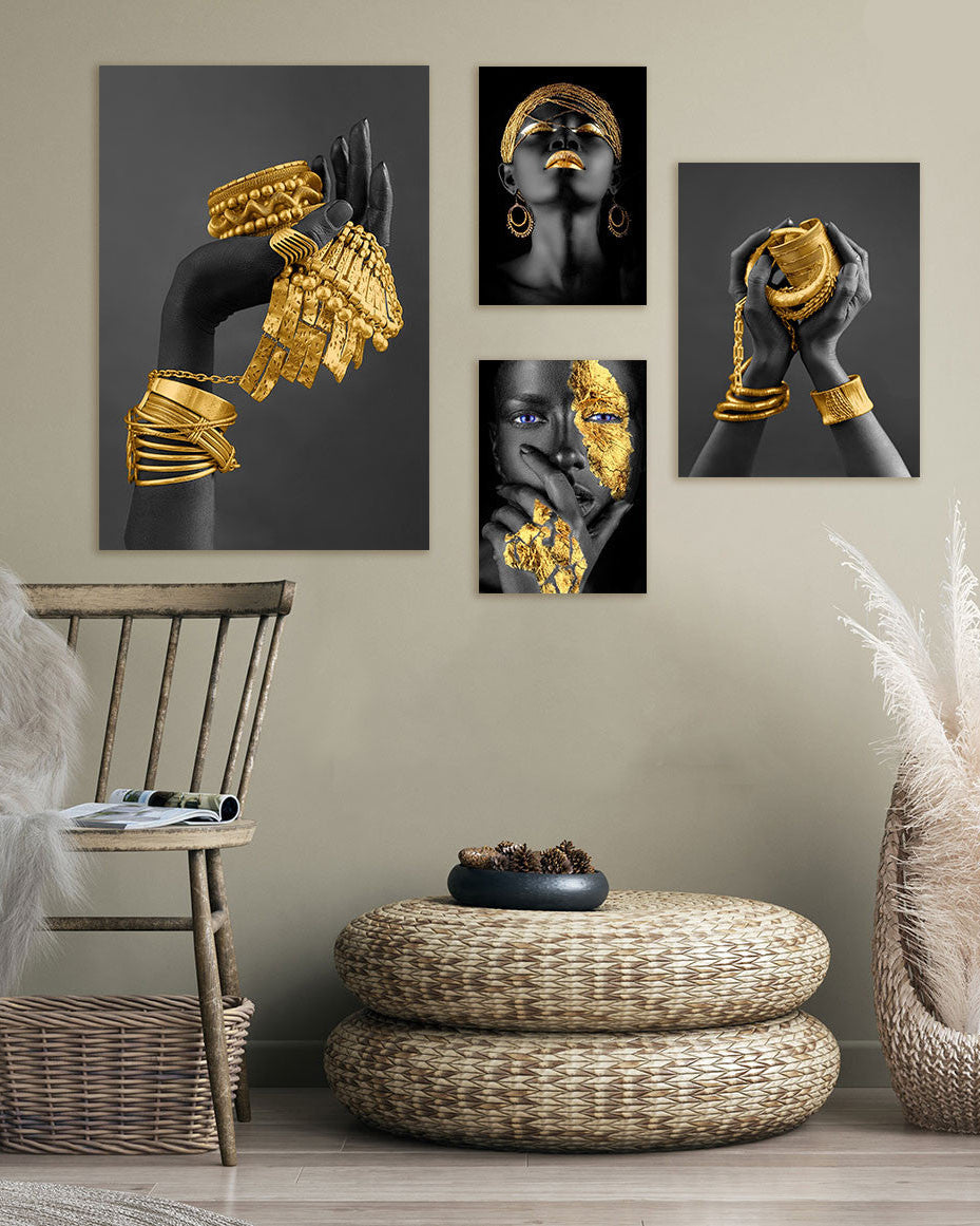 Tableaux Noir et Or - Élégance Moderne
