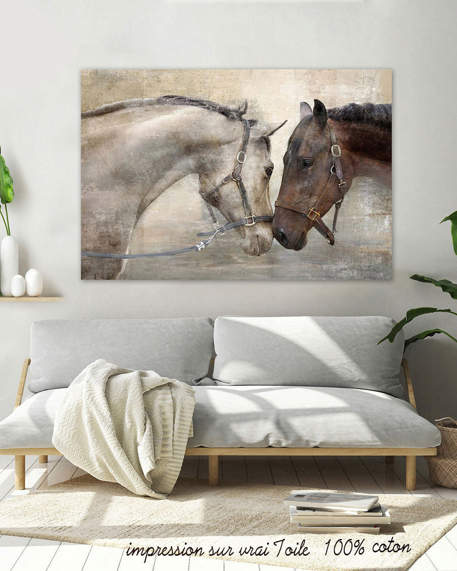 Tableau duo chevaux