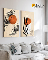 Tableau Duo de Plante Minimaliste – Diptyque Naturel & Ambiance Terreuse Apaisante