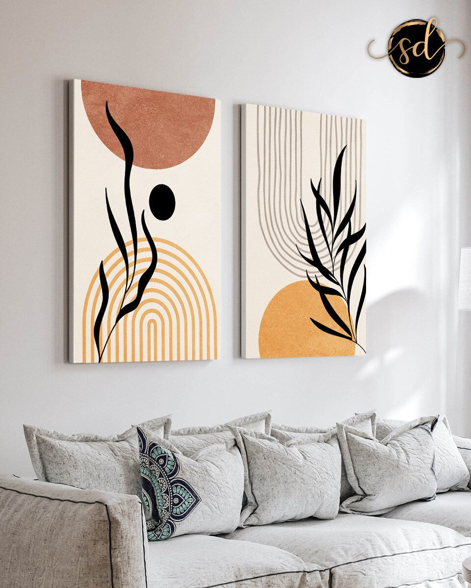 Tableau duo de plante minimaliste