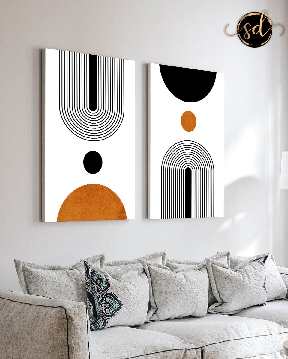 Tableau duo  minimaliste Terracotta