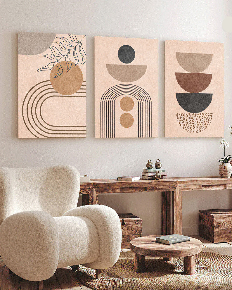 Tableau motifs scandinaves 3 pièces