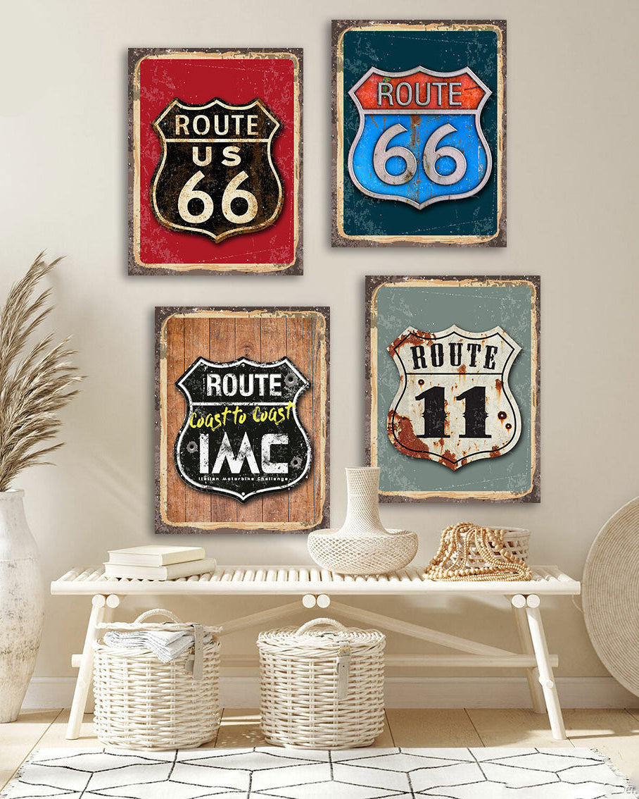 Tableau Route 66 4 Pièces